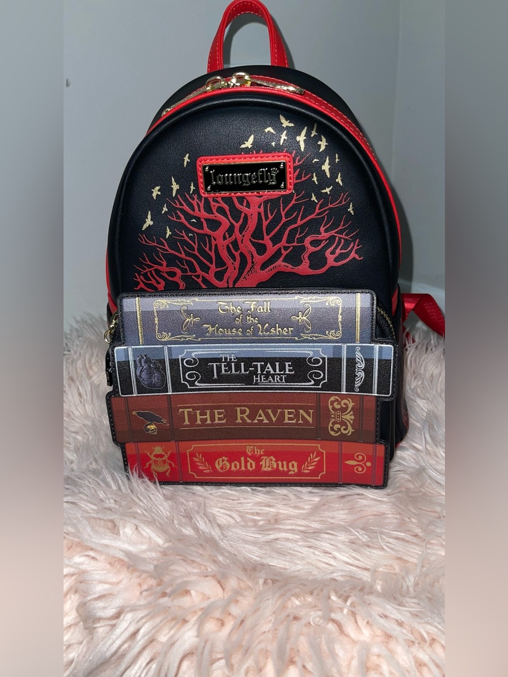 Edgar Allen Poe Books-A-Million Loungfly Literary Horror Mini Back Pack